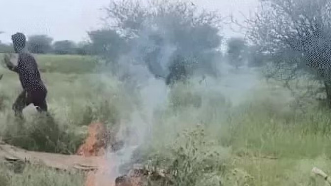  चुरू में जगुआर क्रैश, दो लोगों की मौत; मलबा बिखरा