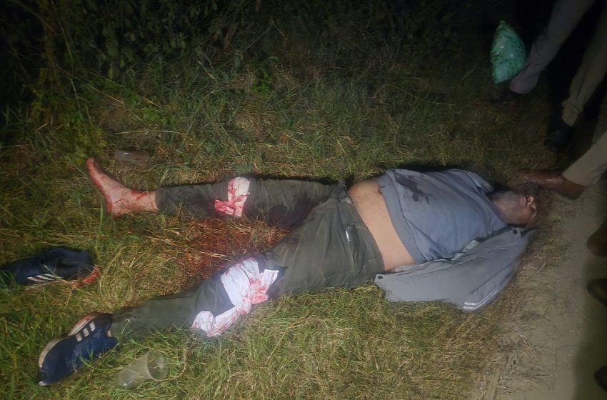  पुलिस मुठभेड़ में 25 हजारी शातिर चेन लुटेरा गोली लगने से घायल