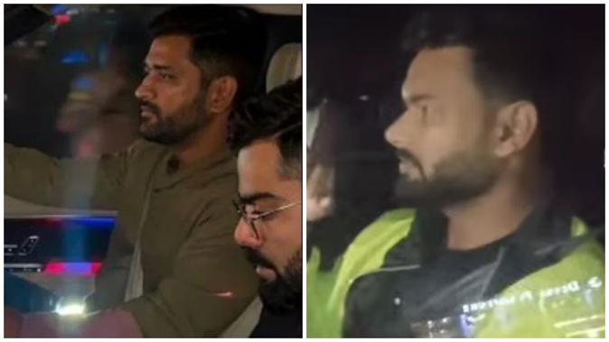  टीम इंडिया पहुंची क्रिकेटर धोनी के घर, वायरल हुई वीडियो