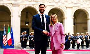 अमेरिकी उपराष्ट्रपति जेडी वेंस ने प्रधानमंत्री मेलोनी से की मुलाकात